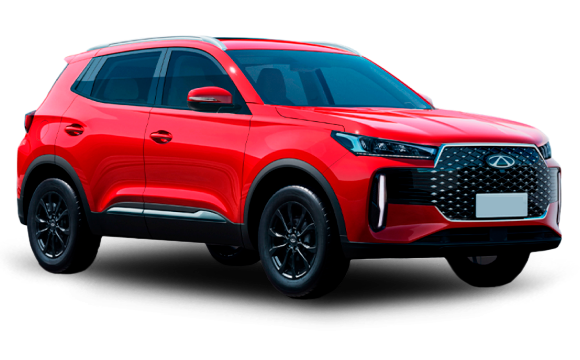 Chery Tiggo 4  цвета Огненный красный 2025 купить в Новосибирске на улице Курчатова, 2/2 - siberia-ac.ru