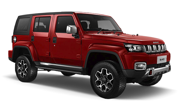 BAIC BJ40 I Рест цвета Красный металлик 2025 купить в Новосибирске на улице Курчатова, 2/2 - siberia-ac.ru