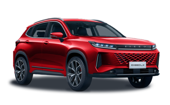 EXEED LX цвет Красный EXEED LX цвета Красный 2025 купить в Новосибирске на улице Курчатова, 2/2 - siberia-ac.ru